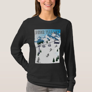 Rocky Mountains Deer Valley wintersport skigebied T-shirt
