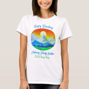 Rocky Mountains Familie Vakantie Road Trip T-shirt