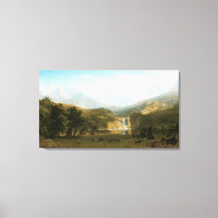 Rocky Mountains, Lander's Peak van Albert Bierstad Canvas Afdruk