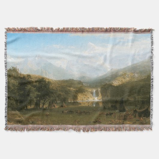 Rocky Mountains, Lander's Peak van Albert Bierstad Deken (Voorkant)