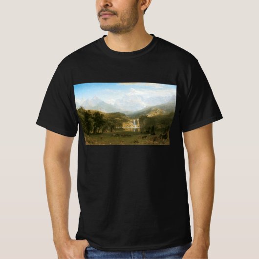 Rocky Mountains, Lander's Peak van Albert Bierstad T-shirt (Voorkant)
