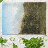 Rocky Mountains, Lander's Peak van Albert Bierstad Theedoek (Gevouwen)