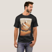 Rocky Mountains minimalistisch landschap T-shirt (Voorkant volledig)
