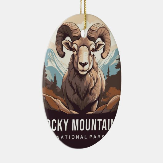 Rocky Mountains National Park ornaments Keramisch Ornament (Rechts)
