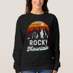 Rocky Mountains Outdoor Hiking Natuur Retro Souven Trui
