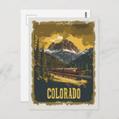  Rocky Mountains trein Briefkaart (Voorkant / Achterkant)