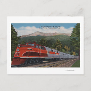 Rocky Mt. Rocket (Trein), Pikes Peak, Colorado Briefkaart