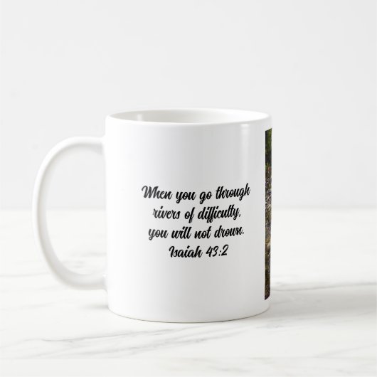 Rocky Path Bible Verse Coffee Mug (Gauche)