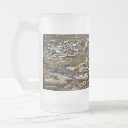 Rocky Path Frosted Glass Beer Mok (Links)