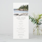Rocky Pine Mountain Seascape Wedding Programme (Debout devant)