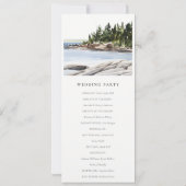 Rocky Pine Mountain Seascape Wedding Programme (Dos)
