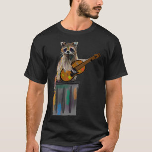 Rocky Raccoon Guitar speelt Raccoon Beatles T-shirt