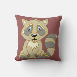 Rocky Raccoon Square Pillow Kussen