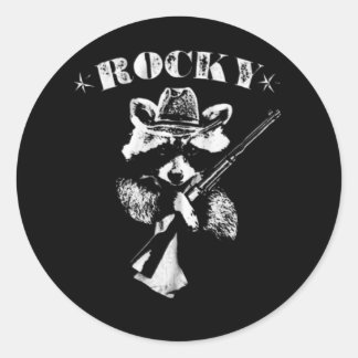 Rocky Racoon Ronde Sticker