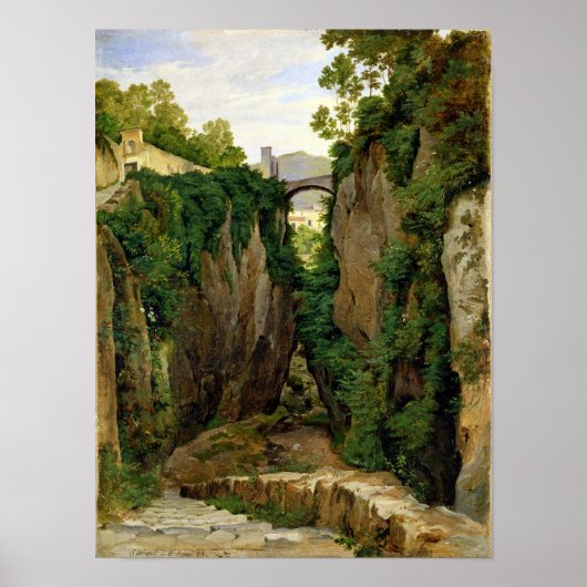 Rocky Ravine bij Sorrento, 1823 Poster (Voorkant)