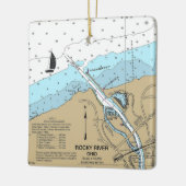Rocky River Ohio Nautical Chart Keramisch Ornament (Links)