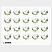 Rocky Tree Monogram Bruiloft Envelop Afdichtingen Ronde Sticker (Vel)