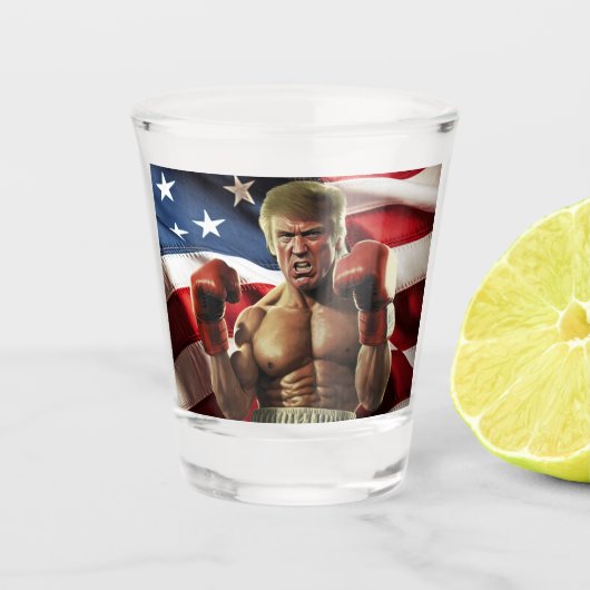 Rocky Trump: de voorvechter van vrijheid van het v Shot Glas (Voorkant)