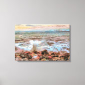 Rocky Waves 0742 Art Canvas Afdruk (Voorkant)