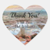 Rocky Waves Dank je wel 0742 Hart Sticker (Voorkant)