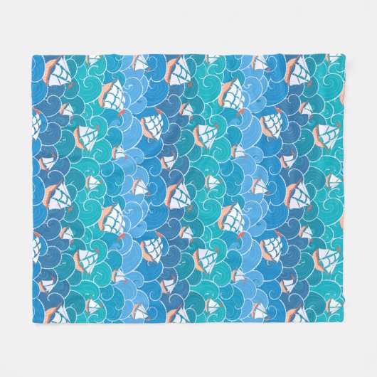 Rocky Zee Pattern Fleece Deken (Voorkant (Horizontaal))