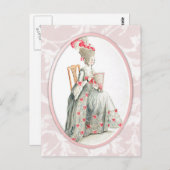 Rococco Lady Briefkaart (Voorkant / Achterkant)