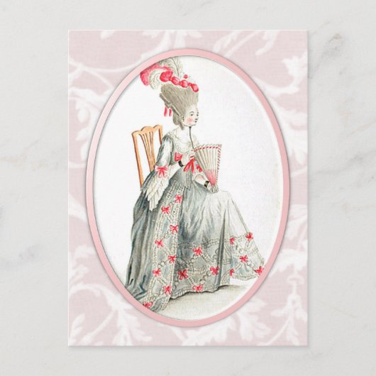 Rococco Lady Briefkaart (Voorkant)