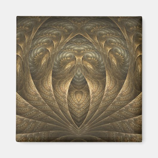 Rococo-A-Go-Go Gold Abstract Magneet (Voorkant)