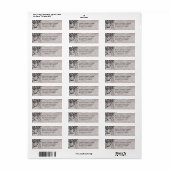 Rococo Black Scroll Damask-adreslabel Etiket (Full Sheet)