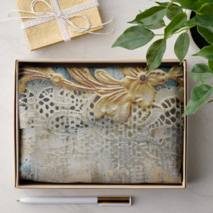 Rococo Blauw Goud Italiaans Romantisch  Tissuepapier