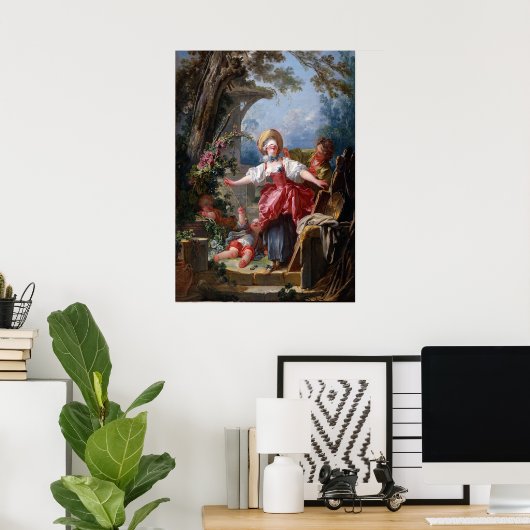 Rococo Blind Man Buff Masterpart Poster (Thuiskantoor)