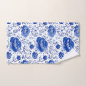Rococo Blue Floral Elegance Bad Handdoek (Handdoek)