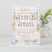 Rococo  bruiloft kaart (Staand voorkant)