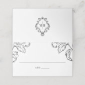 Rococo Bruiloft RSVP (Buitenkant ongevouwen)