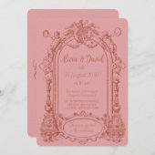 Rococo bruiloft uitnodigingen (Voorkant / Achterkant)