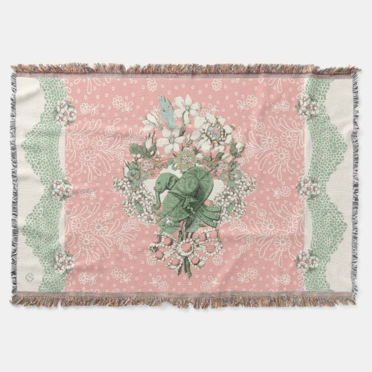 Rococo Canapé Lance Couvertures Polyester Coton (Devant)