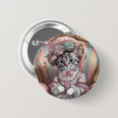 Rococo Cat Ronde Button 5,7 Cm (Voorkant /achterkant)