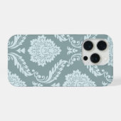 Rococo Damask Art I Duck Egg Blue+Teal (Verso Horizontal)
