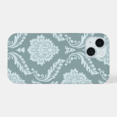 Rococo Damask Art I Duck Egg Blue+Teal (Verso Horizontal)