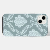 Rococo Damask Art I Duck Egg Blue+Teal (Verso Horizontal)