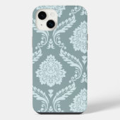Rococo Damask Art I Duck Egg Blue+Teal (Verso)