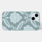 Rococo Damask Art I Duck Egg Blue+Teal Case-Mate iPhone Case (Achterkant (horizontaal))