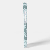 Rococo Damask Art I Duck Egg Blue+Teal Case-Mate iPhone Case (Achterkant / Links)