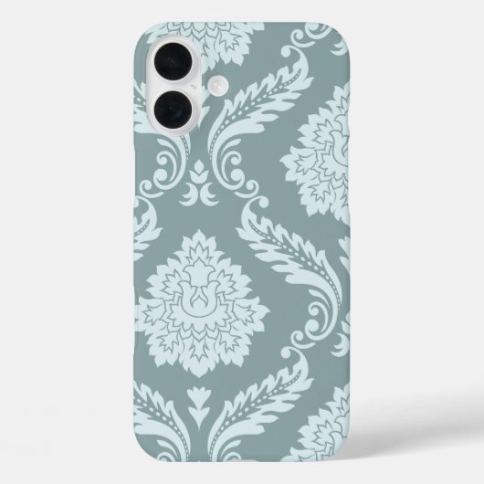 Rococo Damask Art I Duck Egg Blue+Teal Case-Mate iPhone Case (Achterkant)
