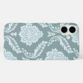 Rococo Damask Art I Duck Egg Blue+Teal Case-Mate iPhone Case (Achterkant (horizontaal))