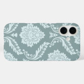 Rococo Damask Art I Duck Egg Blue+Teal Case-Mate iPhone Case (Achterkant (horizontaal))