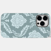 Rococo Damask Art I Duck Egg Blue+Teal Case-Mate iPhone Case (Achterkant (horizontaal))