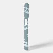 Rococo Damask Art I Duck Egg Blue+Teal Case-Mate iPhone Case (Achterkant / Rechts)