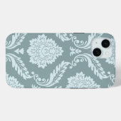 Rococo Damask Art I Duck Egg Blue+Teal Case-Mate iPhone Case (Achterkant (horizontaal))