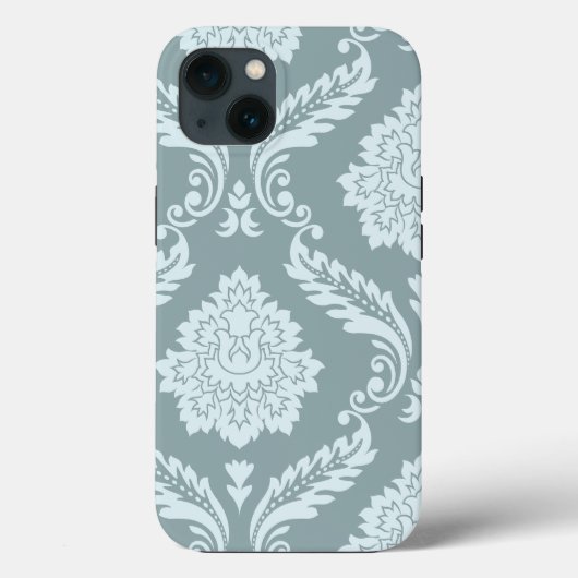 Rococo Damask Art I Duck Egg Blue+Teal Case-Mate iPhone Case (Achterkant)
